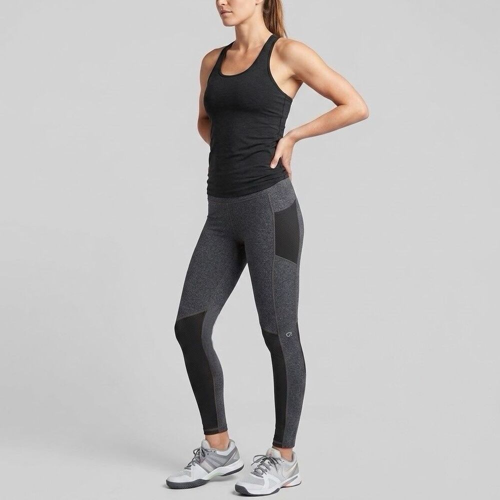 GapFit GFast Legging Sz Medium Black Stretch Elastic Waist Ankle Pants High Rise